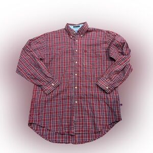 Vintage BB Classics Red Plaid Button Down Shirt